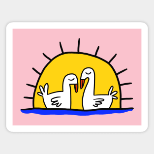 swan couple Sticker